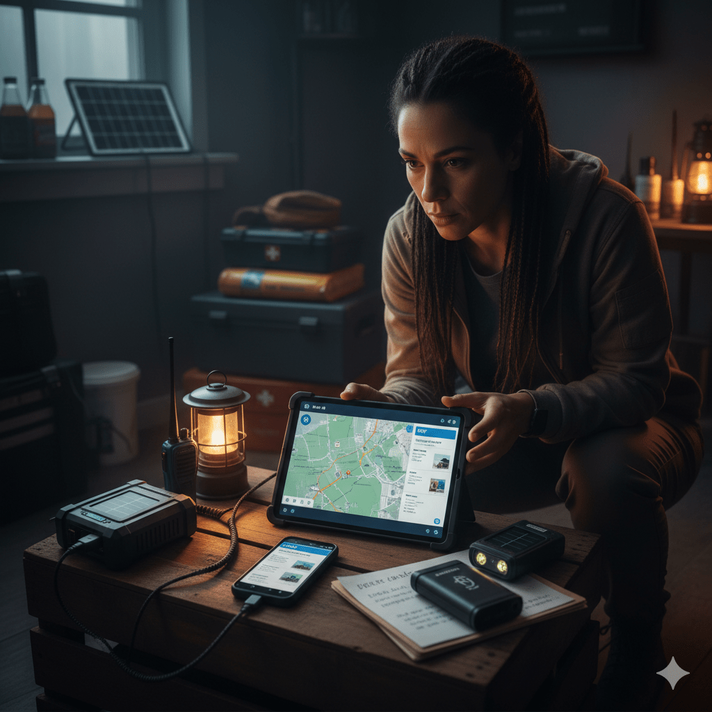 KI Krisenvorsorge, Survival KI Anleitung, Drohnen Katastrophenschutz, Notfall Offline PDFs, USB Stick Krisenwissen, Solar Powerbank Blackout, Smartphone Survival Tool, Wasserfilter Anleitung KI, Erste Hilfe Checkliste digital, Evakuierungsplan erstellen, Autarkie Technik, Notvorrat Planung KI, Offline Karten Krisen, Powerstation Notstrom, Drohnen Luftaufklärung, Krisenbibliothek USB, Wasseraufbereitung Guide, Hygiene Notfall digital