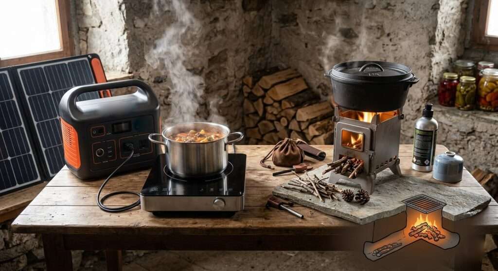 Alternative Kochstelle im Ernstfall: Warmes Essen mit und ohne Strom