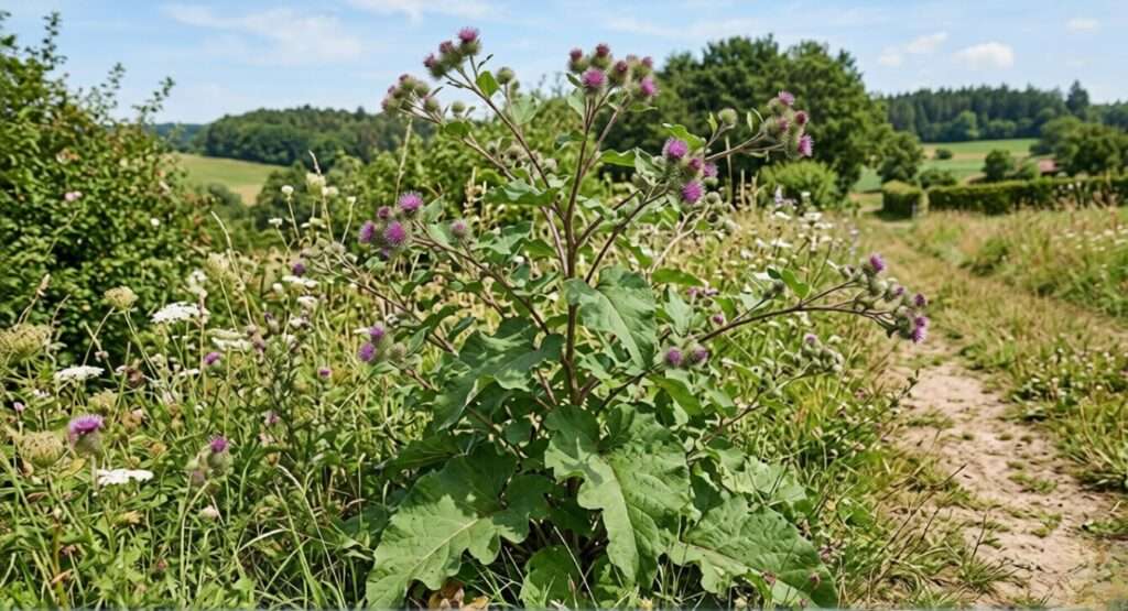 Die Große Klette (Arctium lappa): Das ganzjährige Survival-Schwergewicht unter den Wildpflanzen
